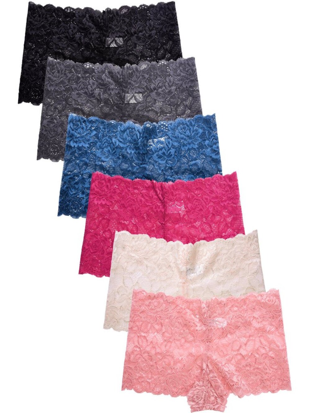 $10 SALE PACK OF 6 Women's Allover Lace Solid Hipster Panty (LP9081LH)